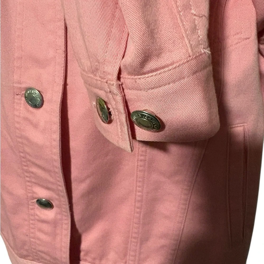 Lauren Jeans Company Ralph Lauren Women’s Pink Denim Button Up Jacket M - Picture 4 of 11